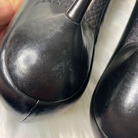 Pedro Garcia Black Leather Heeled Ankle Booties 7.5 - Picture 7 of 8